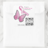 Sticker2 Template Brustkrebs Bewusstsein Quadratischer Aufkleber (Tasche)