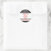 Sticker-A Gesunde Beziehung hat... Runder Aufkleber (Tasche)