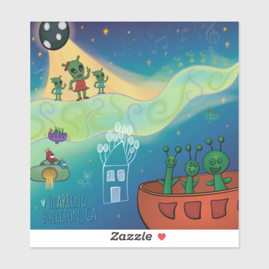 Sticker - Alien Concert (Blatt)