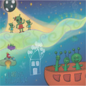 Sticker - Alien Concert (Vorderseite)