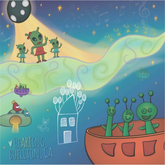 Sticker - Alien Concert (Vorderseite)