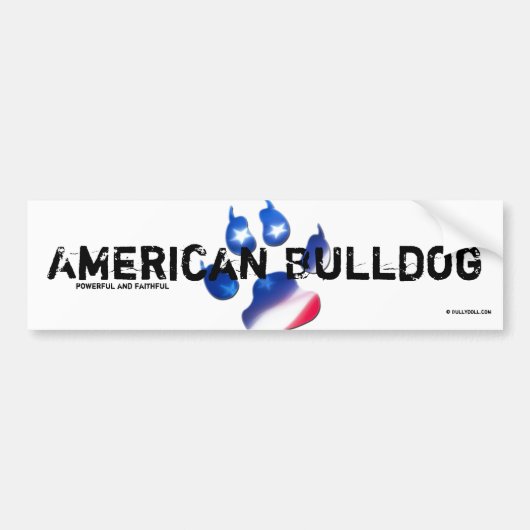 Sticker American Bulldog Autoaufkleber (Vorne)