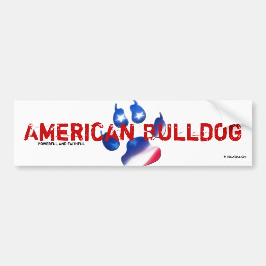 Sticker American Bulldog Autoaufkleber (Vorne)