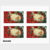 Sticker Antique Poinsettia Weihnachtswald (Blatt)