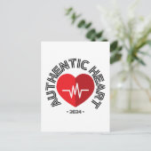Sticker Authentic Heart 2024 Postkarte (Stehend Vorderseite)