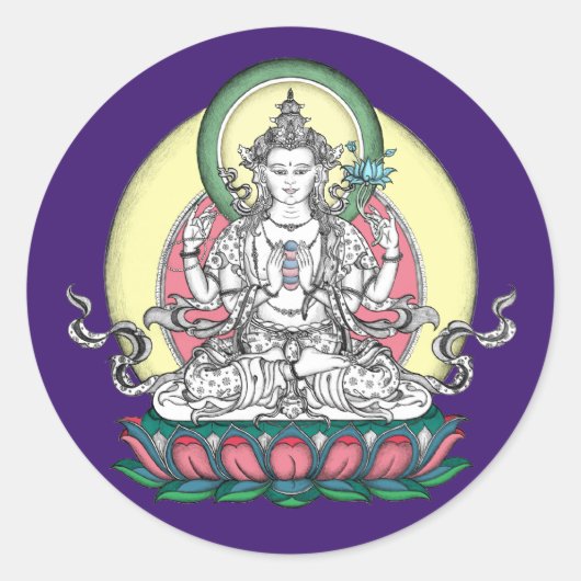 STICKER Avalokiteshvara / Chenrezig (Vorderseite)