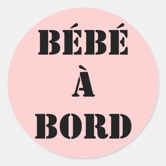 Sticker "Baby an Bord" (Vorderseite)