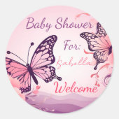 Sticker Baby Shower personalizado (Vorderseite)