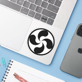 Sticker Baskenkreuz (Laptop mit iPhone)