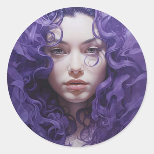 Sticker Belleza morada ondulante (Vorderseite)