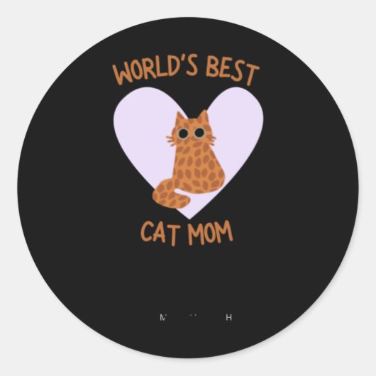 Sticker 'Beste Orangenkatzenmutter der Welt' (Vorderseite)