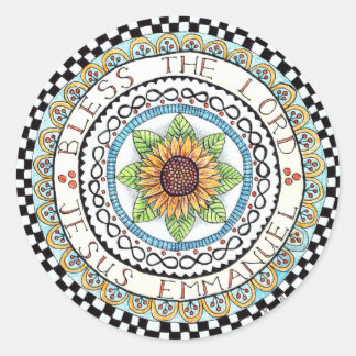 Sticker Bless für den Herrn Runde