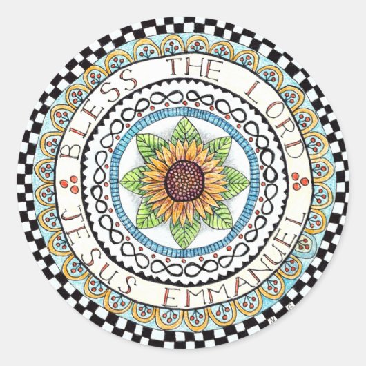 Sticker Bless für den Herrn Runde (Vorderseite)