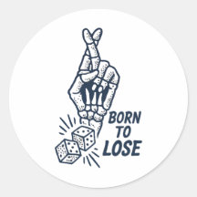 Sticker 'Born To Lose Würfel Funny'