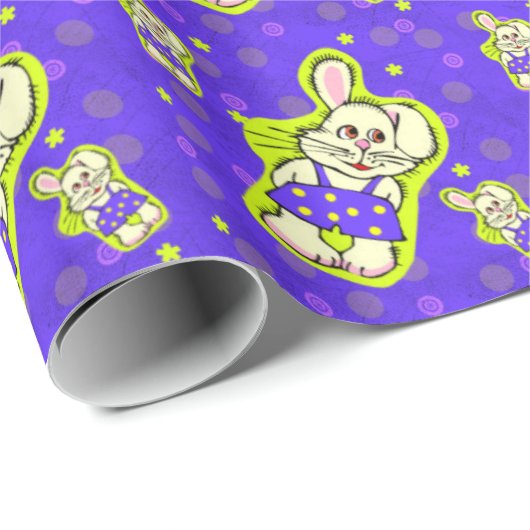 Sticker Bunny Geschenkpapier (Rolleneckpunkt)