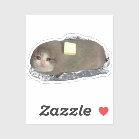 Sticker Butta Cat Meme (Blatt)