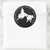 Sticker Cabernet CHA Noir Rond Blanc (Tasche)