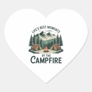 Sticker „Campfire Moments“ Retro-Campingzelt