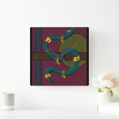 Sticker Carré Snake Quadratische Wanduhr (Zuhause)