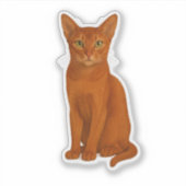 Sticker Chat Abyssin Roux (Vorderseite)