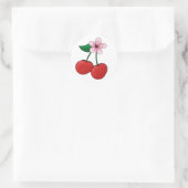 Sticker-Cherry Blossom Runder Aufkleber (Tasche)