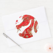 Sticker, chinesischer Neujahrsdrache Runder Aufkleber (Umschlag)
