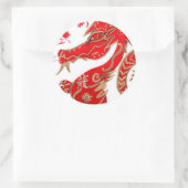 Sticker, chinesischer Neujahrsdrache Runder Aufkleber (Tasche)