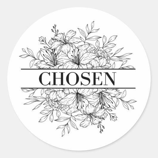 Sticker Chosen Glaube Christentum glauben (Vorderseite)