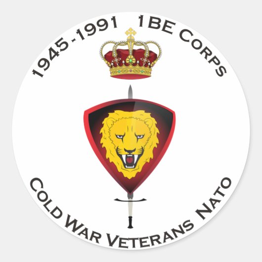 Sticker Cold War Veterans NATO 1BE Corps (Vorderseite)