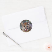 Sticker-cougar-cub10x10 Runder Aufkleber (Umschlag)