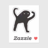 Sticker Cursed Cat Meme (Blatt)