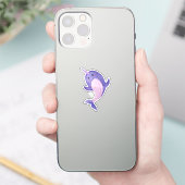 Sticker - Cute Purple Narwhal. (Telefon)