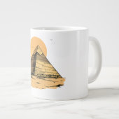 Sticker der antiken ägyptischen Pyramide Jumbo-Tasse (Vorderseite Rechts)