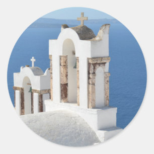 Sticker der griechischen Kirche (Santorin)