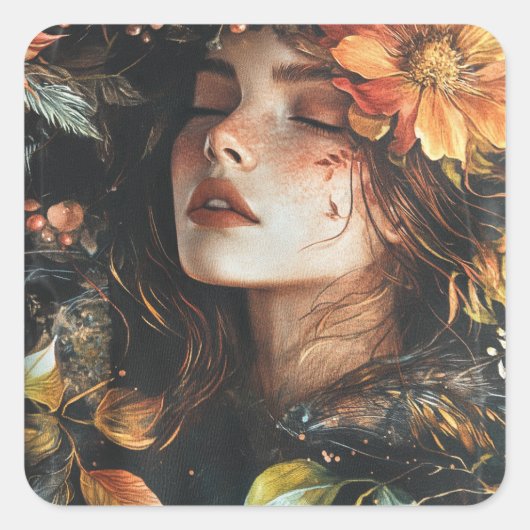 Sticker Design für die künstlerische Blume (Vorderseite)