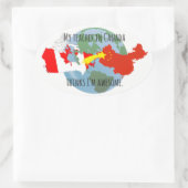 Sticker, die an Student gesendet werden: Kanada, P Ovaler Aufkleber (Tasche)