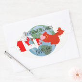 Sticker, die an Studierende geschickt werden solle Ovaler Aufkleber (Umschlag)