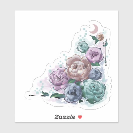 Sticker✩Doodles™ | Peony Aufkleber (Blatt)