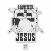 Sticker Drummer für Jesus anbeten (Vorderseite)