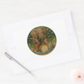 Sticker: Elefant spielt Trommeln in einer Wasserrö Rechteckiger Aufkleber (Umschlag)