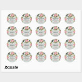 Sticker Elegant handgemalte Blumen zum 85. Geburts (Blatt)
