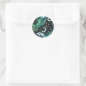 Sticker - Emerald Green Celestial Moon Mystic Luna (Tasche)