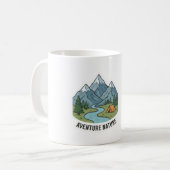 Sticker Entdecken Sie die Natur & Berge Kaffeetasse (Vorderseite Links)