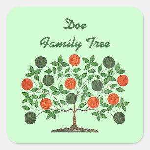 Sticker Familienstammkunst Genealogische Skizze
