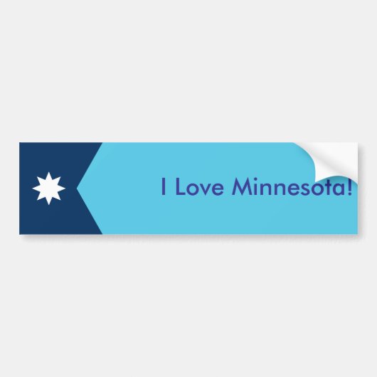 Sticker Flag of Minnesota, USA Autoaufkleber (Vorne)