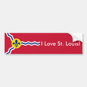 Sticker Flag von St. Louis, Missouri Autoaufkleber (Vorne)