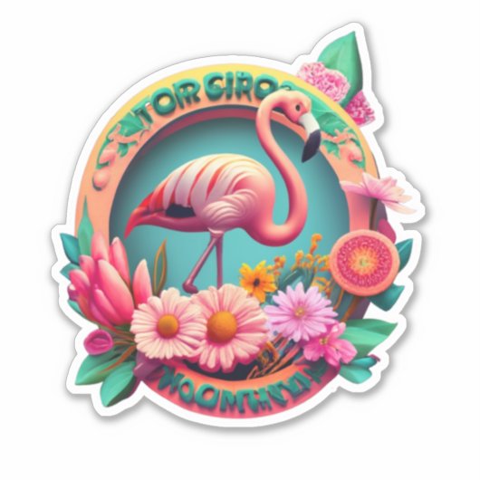 Sticker Flamingo Ihre Quelle für Atemberaubende Au (Vorderseite)