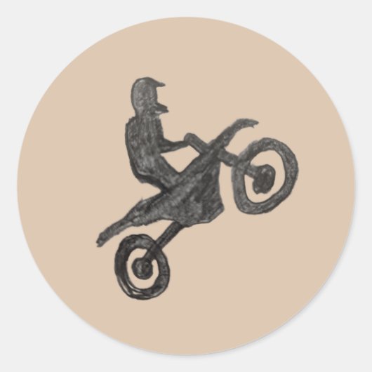 Sticker for boy with motocross sketch (Vorderseite)