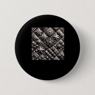 Sticker für 3D-Schwarzes Muster Button