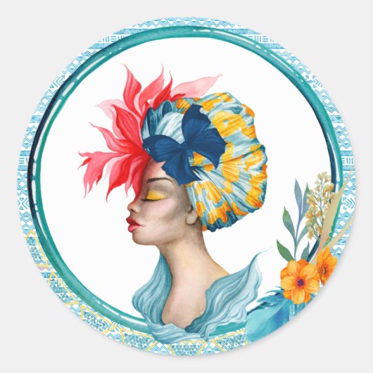 Sticker für Afrikanerin (Vorderseite)